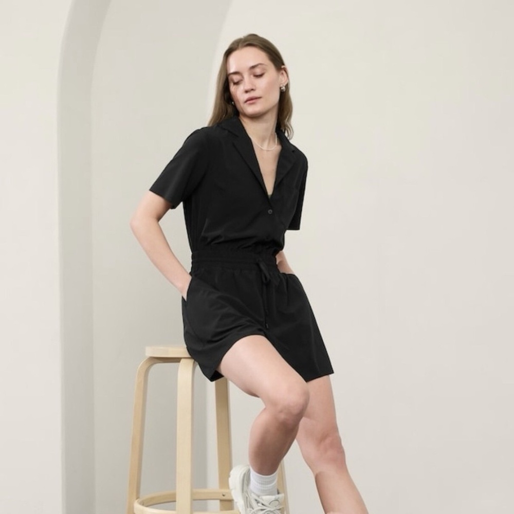 Athleta Avenue Romper Black